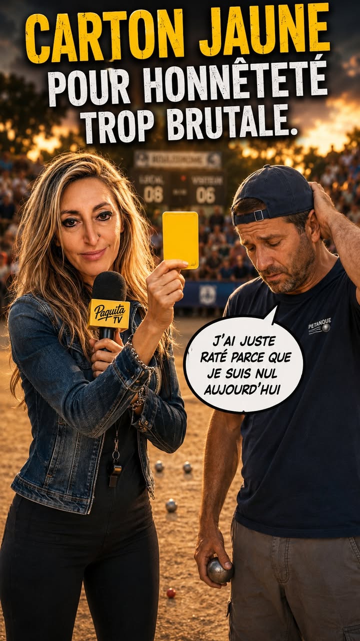 Arbitrage Paquita : Carton jaune pour honnêteté trop brutale : 'je suis nul aujourd'hui' 🎤 #petanque #humour #arbitrage #honnetete #boules.