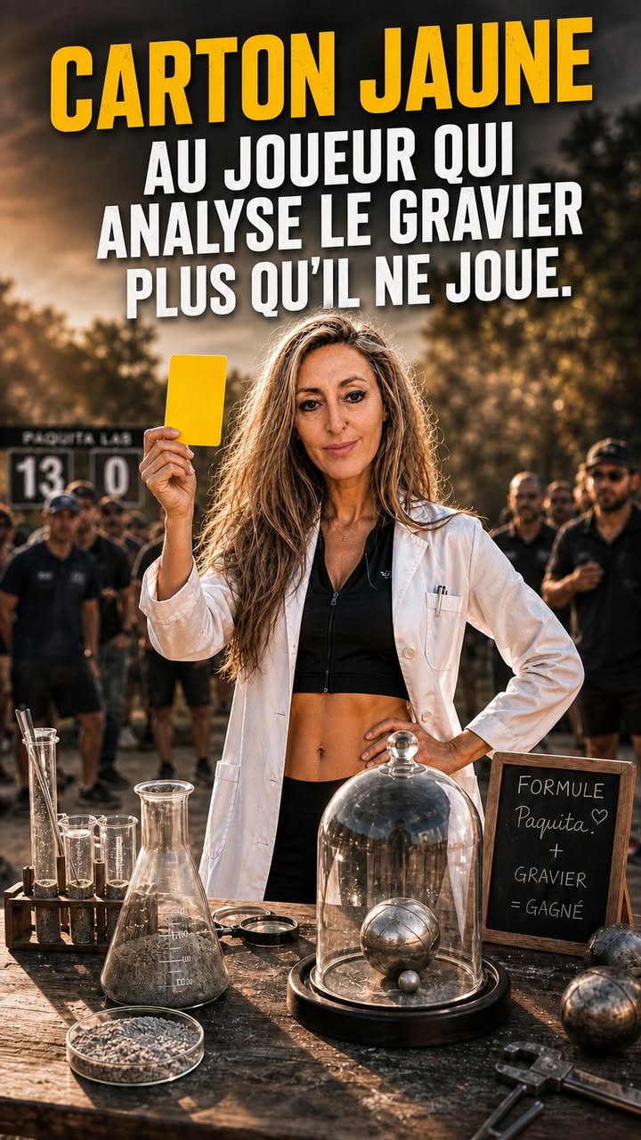 Arbitrage Paquita : Carton jaune au joueur qui analyse le gravier plus qu'il ne joue