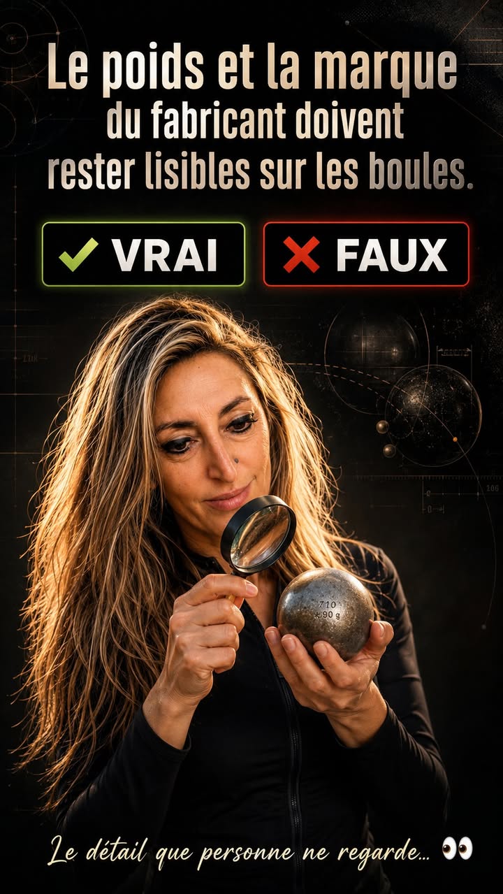 Quiz Paquita : Le poids et la marque DOIVENT rester lisibles sur les boules : vrai ou faux - photo Facebook PetanqueLand