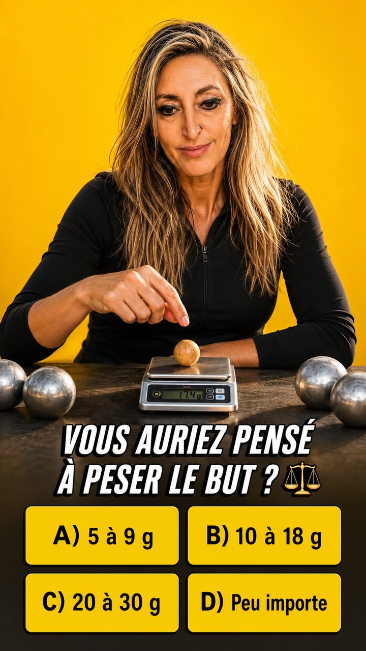 Quiz Paquita : Quel est le poids du cochonnet - photo Facebook PetanqueLand