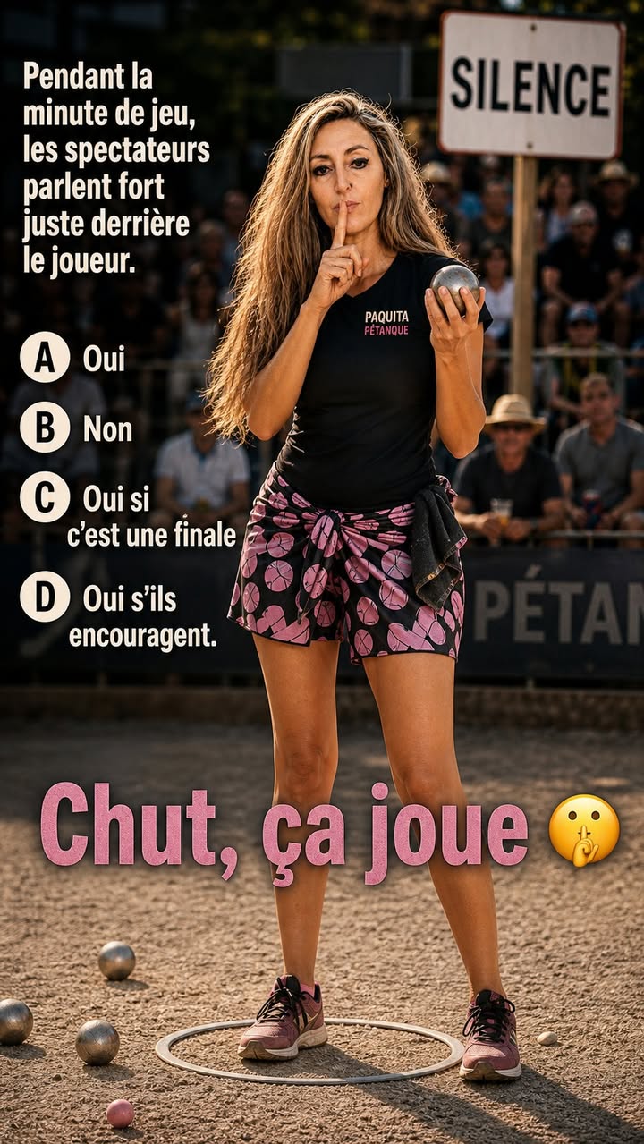 Quiz Paquita : Pendant la minute de jeu, les spectateurs parlent fort juste derrière le joueur. Est-ce autorisé