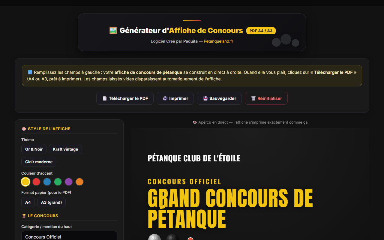 Générateur d’affiche
