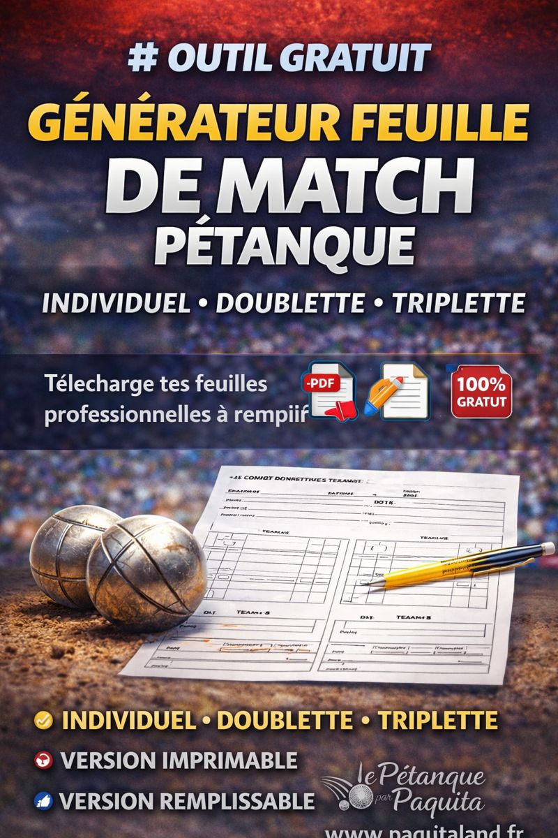 Feuilles de match - Outil gratuit